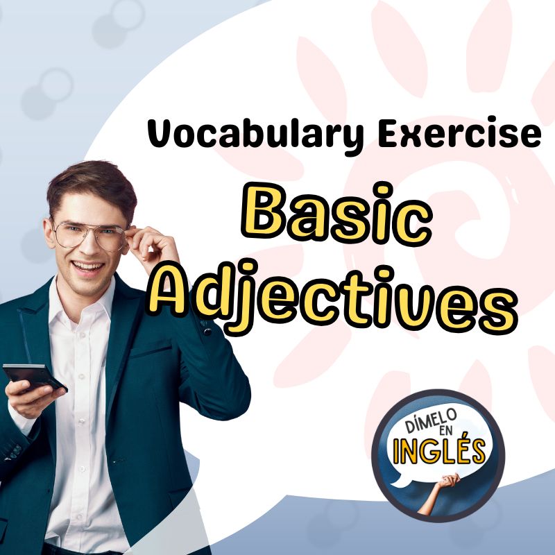 Basic Adjectives Vocabulary Exercise: Find the Words